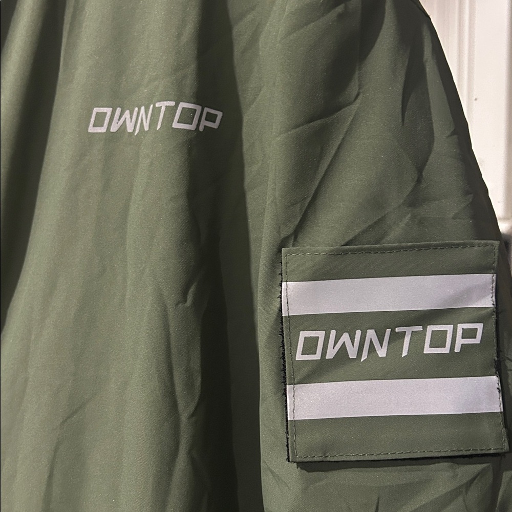 Owntop Swim Parka.  Unisex Hooded Surf Sherpa Towel Jacket With Pockets Green XS - Picture 4 of 9